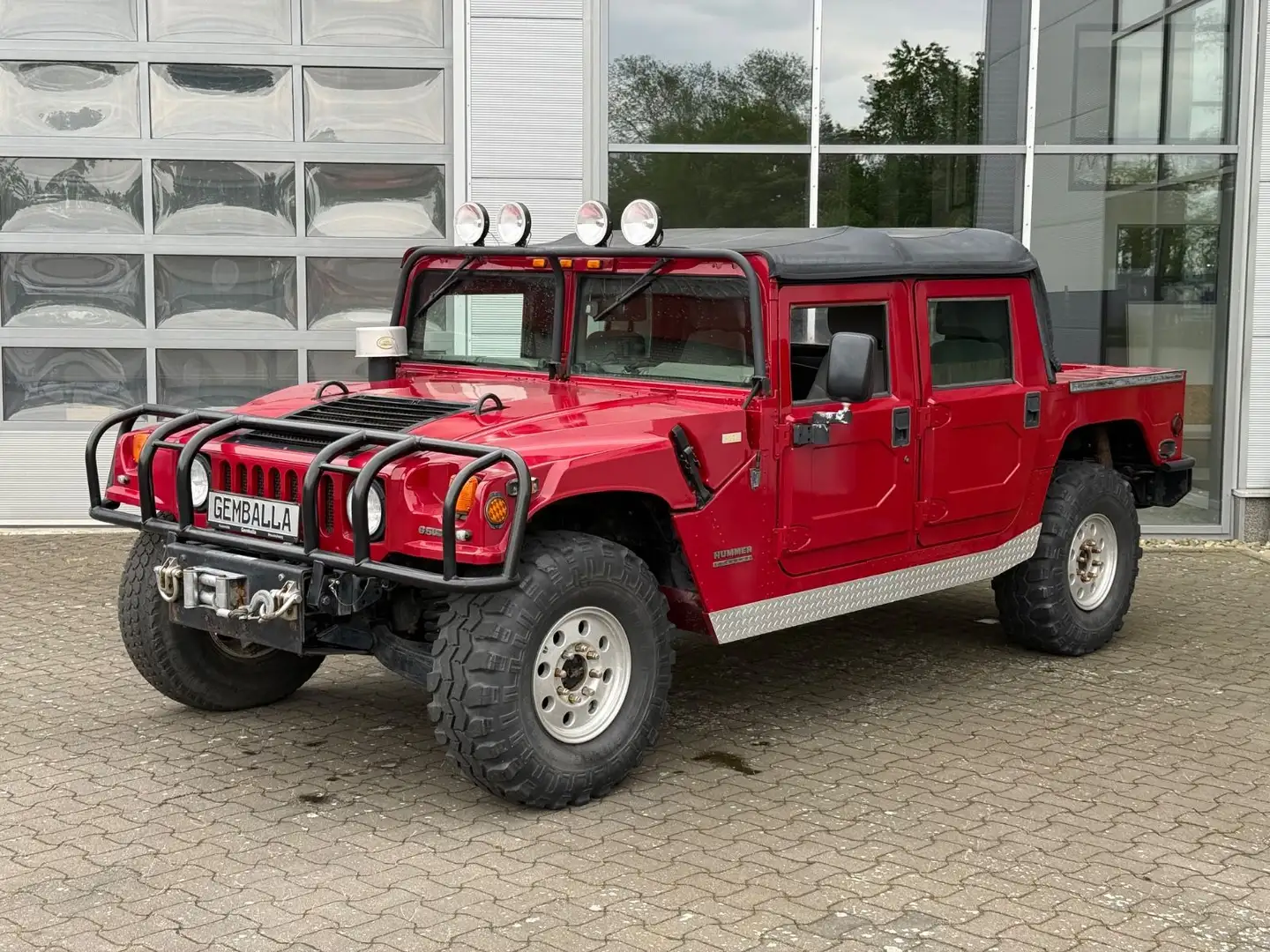 HUMMER H1 ALPHA OPEN TOP, DEUTSCH, KLIMA, AHK, HU NEU Rot - 1