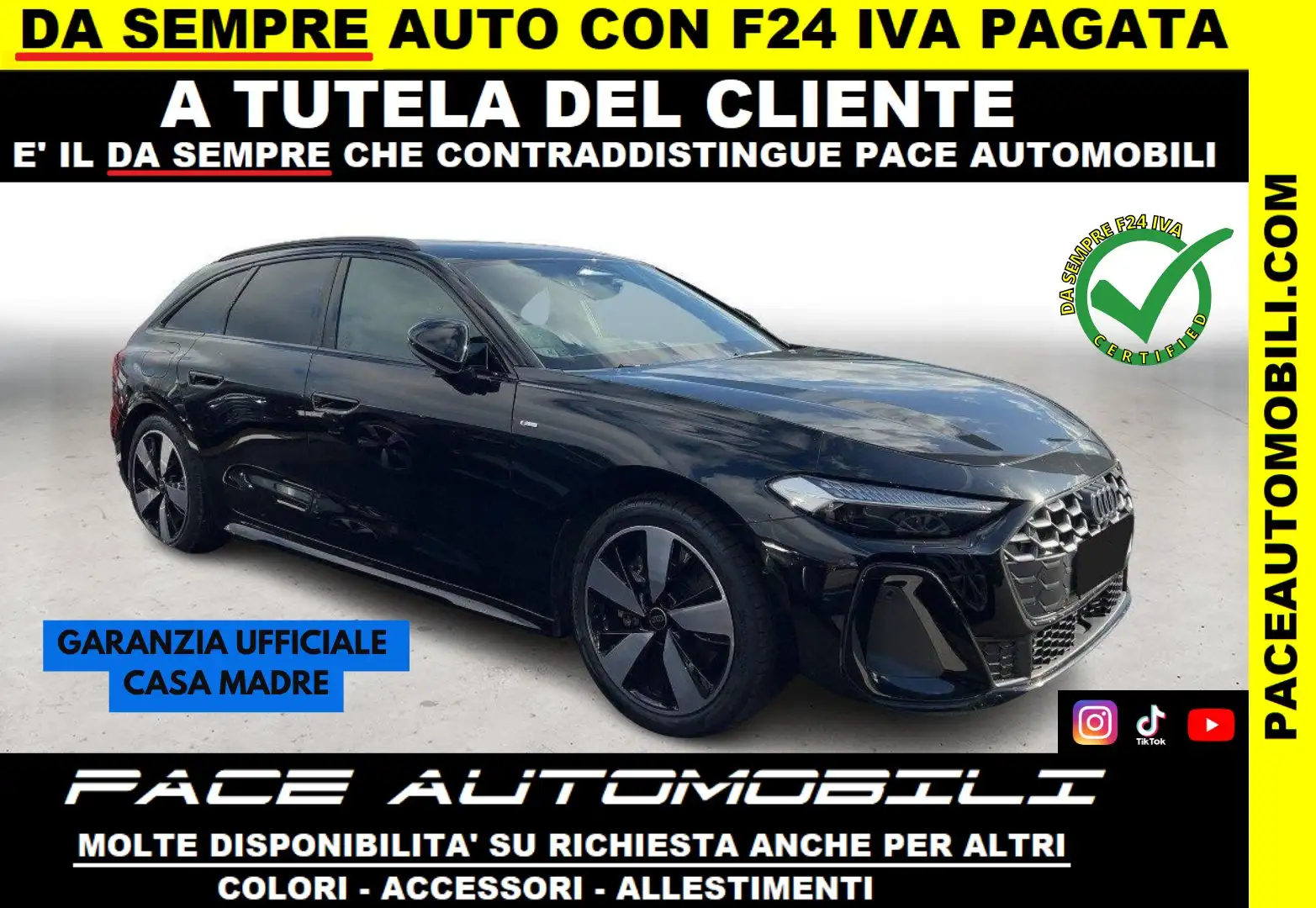 Audi A5 NEW AVANT 40D S LINE S-LINE SLINE LED PDC NAVI 20" Nero - 1