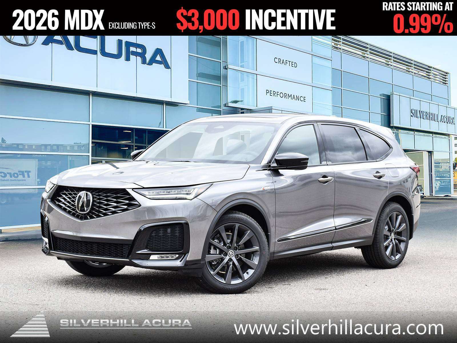 Gray 2026 Acura MDX SUV / Crossover All-Wheel Drive Automatic