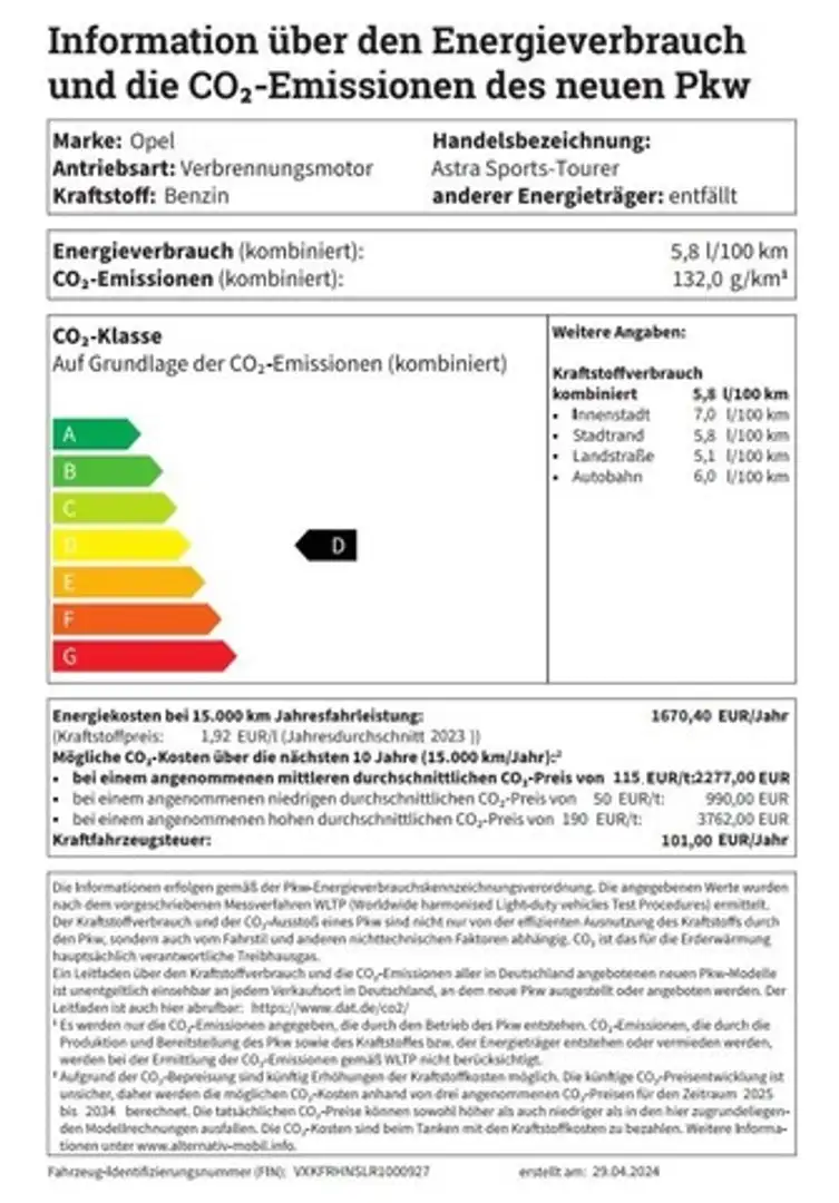 Opel Astra L Sports Tourer Elegance+NAV+AHK+LED+DAB+BT+SHZ+LR Schwarz - 2