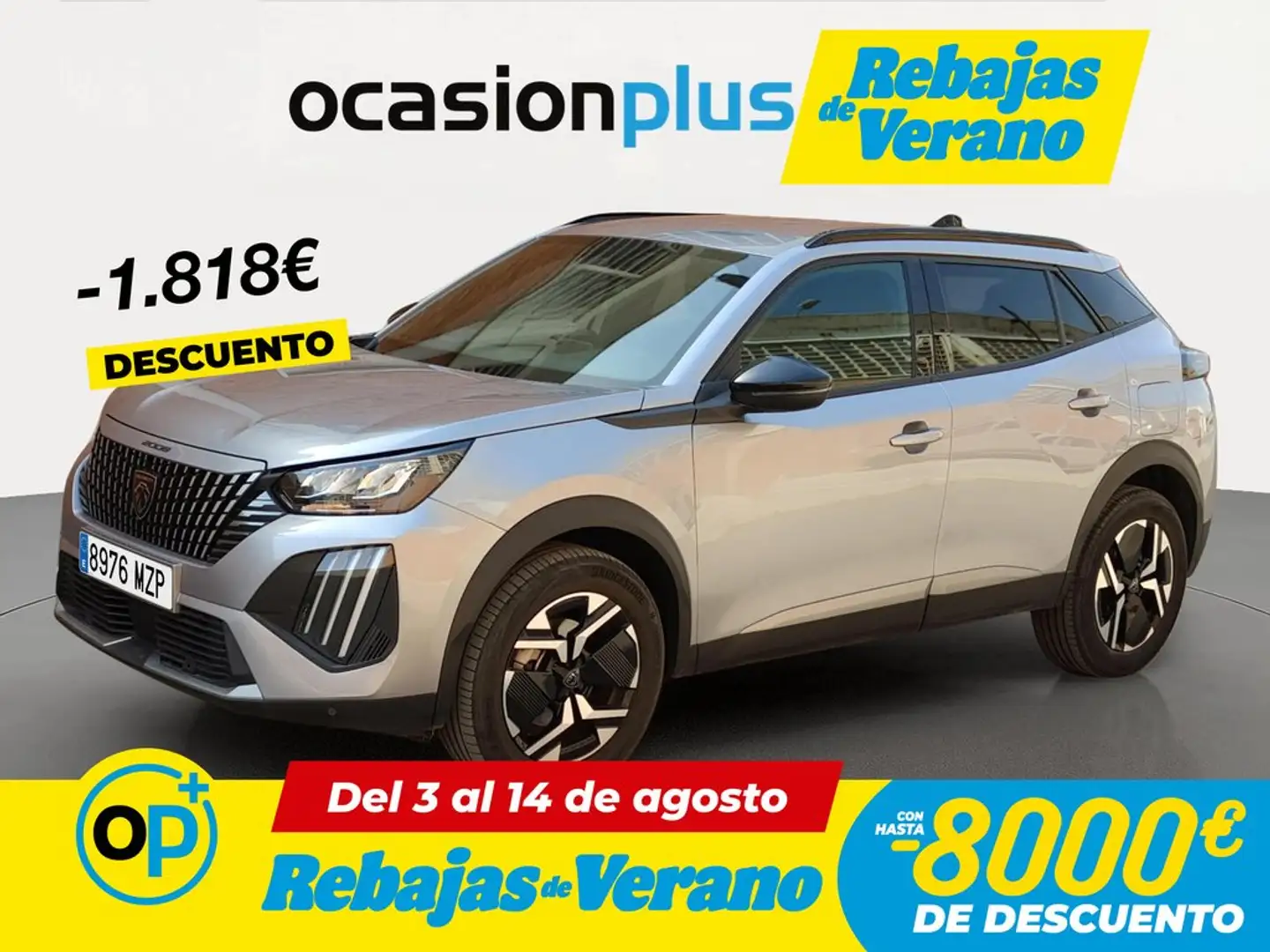 Peugeot 2008 Hybrid Allure eDCS6 145 Gris - 1
