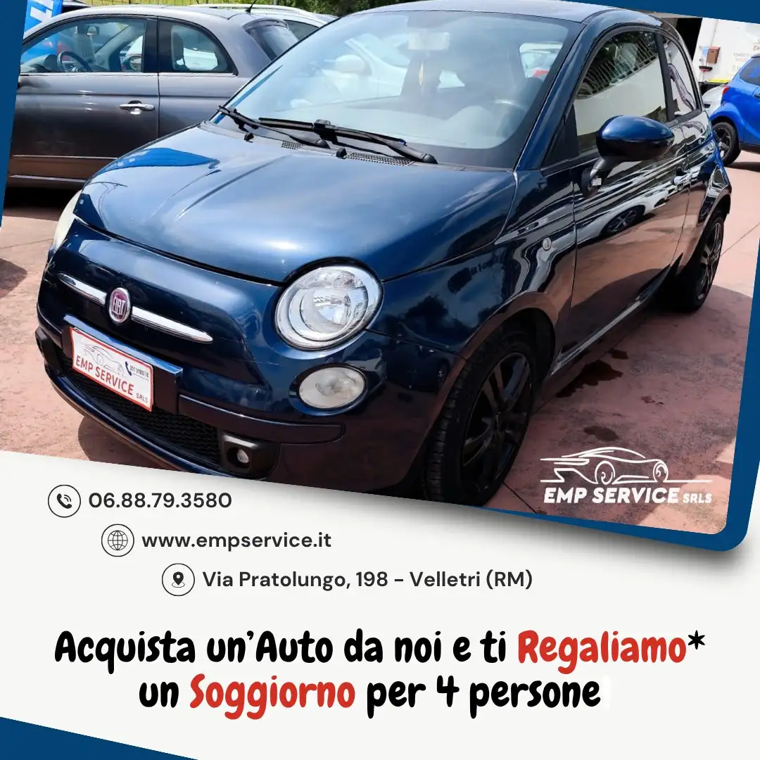 Fiat 500 1.4 16v Sport 100cv GPL Bleu - 1