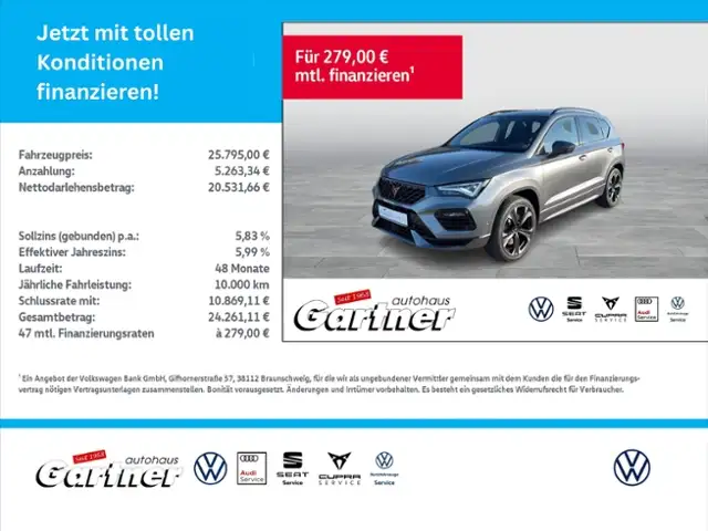 Cupra Ateca 2.0 TSI DSG 4DRIVE BEATS AUDIO PANO ACC AHK Allra