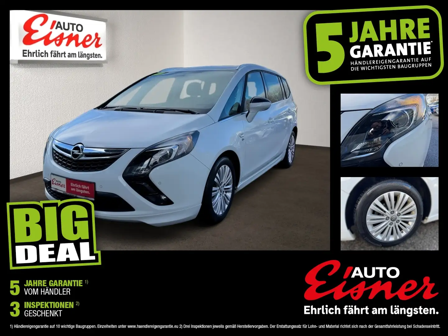 Opel Zafira Tourer 1.4 TURBO ECO Wit - 1