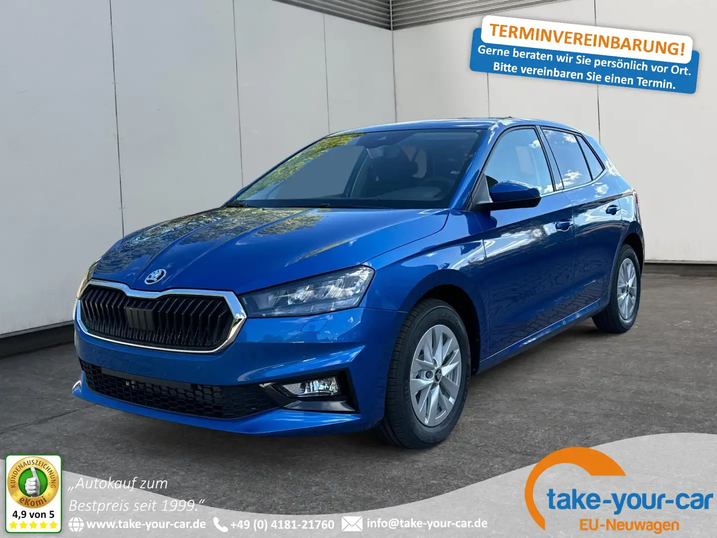 Skoda Fabia Selection ACC+SHZ+KAMERA+PDC+LED 1.0 TSI 85 kW ... Blau - 1