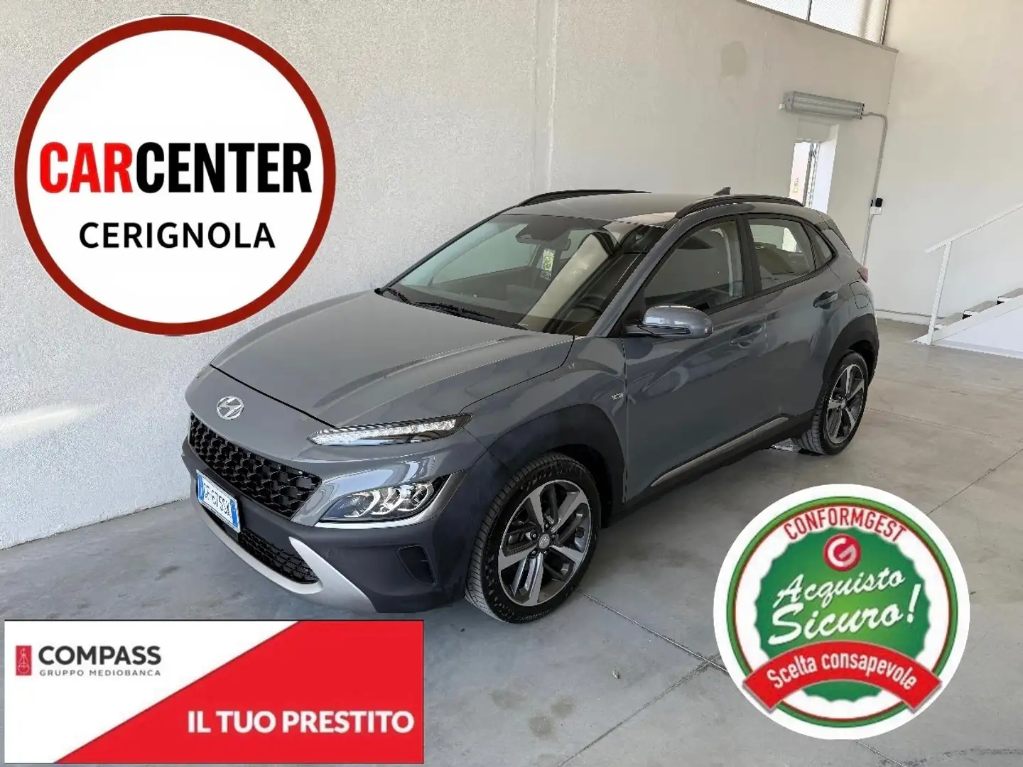 Hyundai KONA 1.0 T-GDI Hybrid 48V iMT XLine Grigio - 1