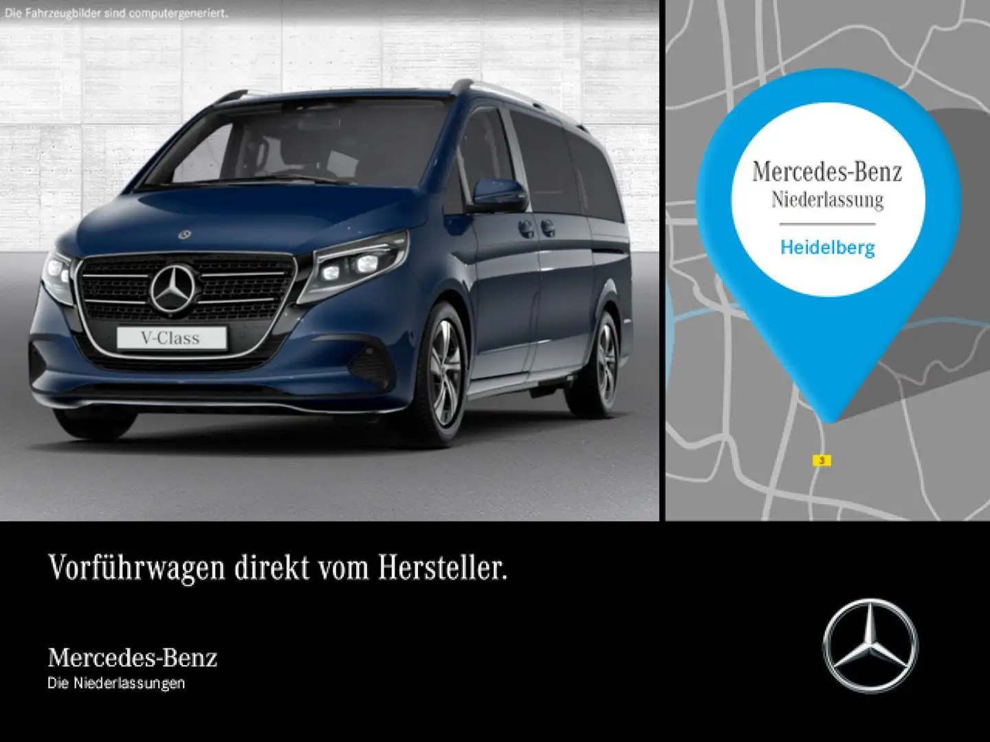 Mercedes-Benz V 220 d STYLE+9G+AHK+Navi+DIS+Klima+SitzHZ Blau - 1