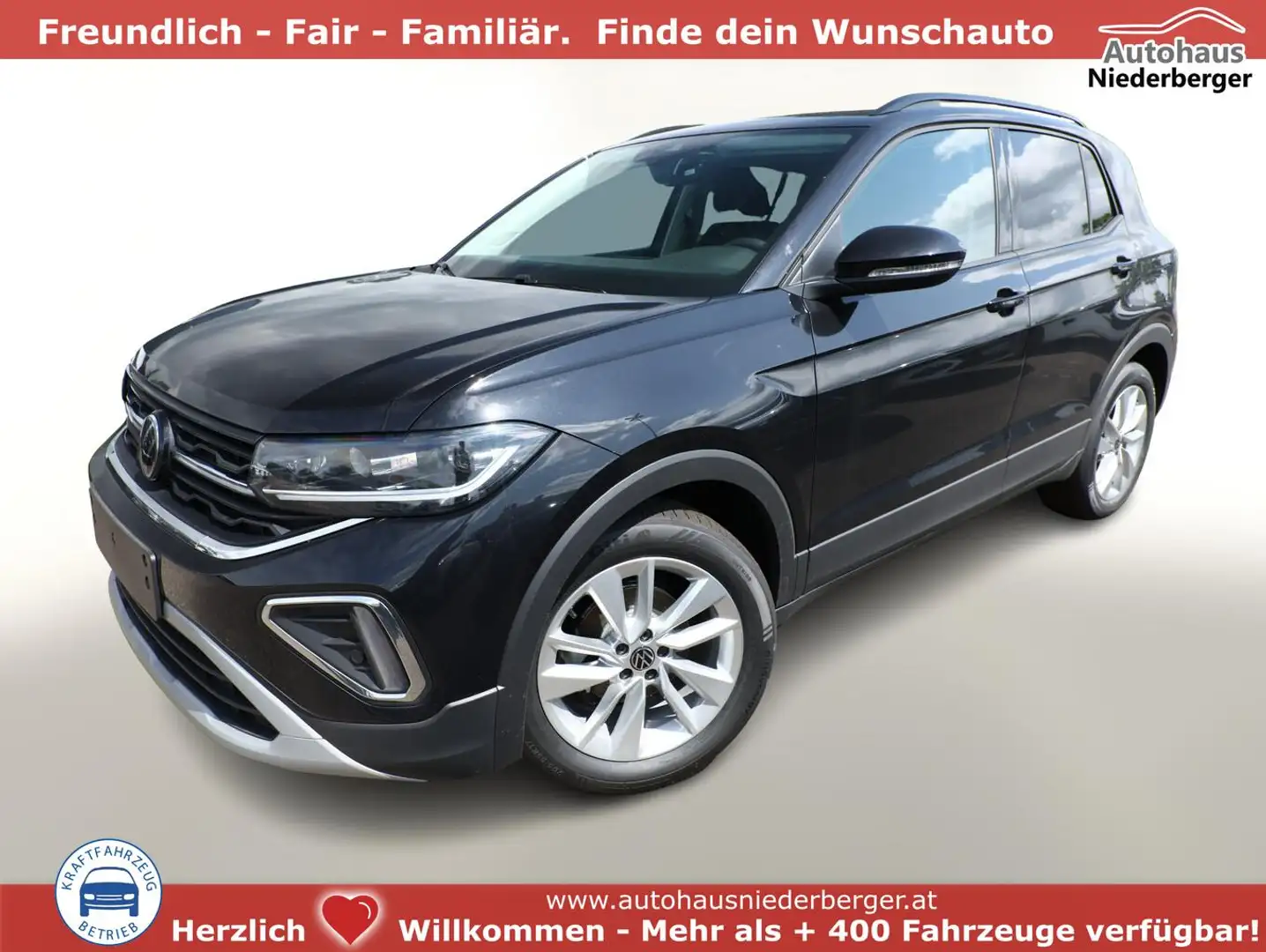Volkswagen T-Cross Life Edition DSG Matrix 2ZKlima 17Z R2D SHZ IQ.... Schwarz - 1