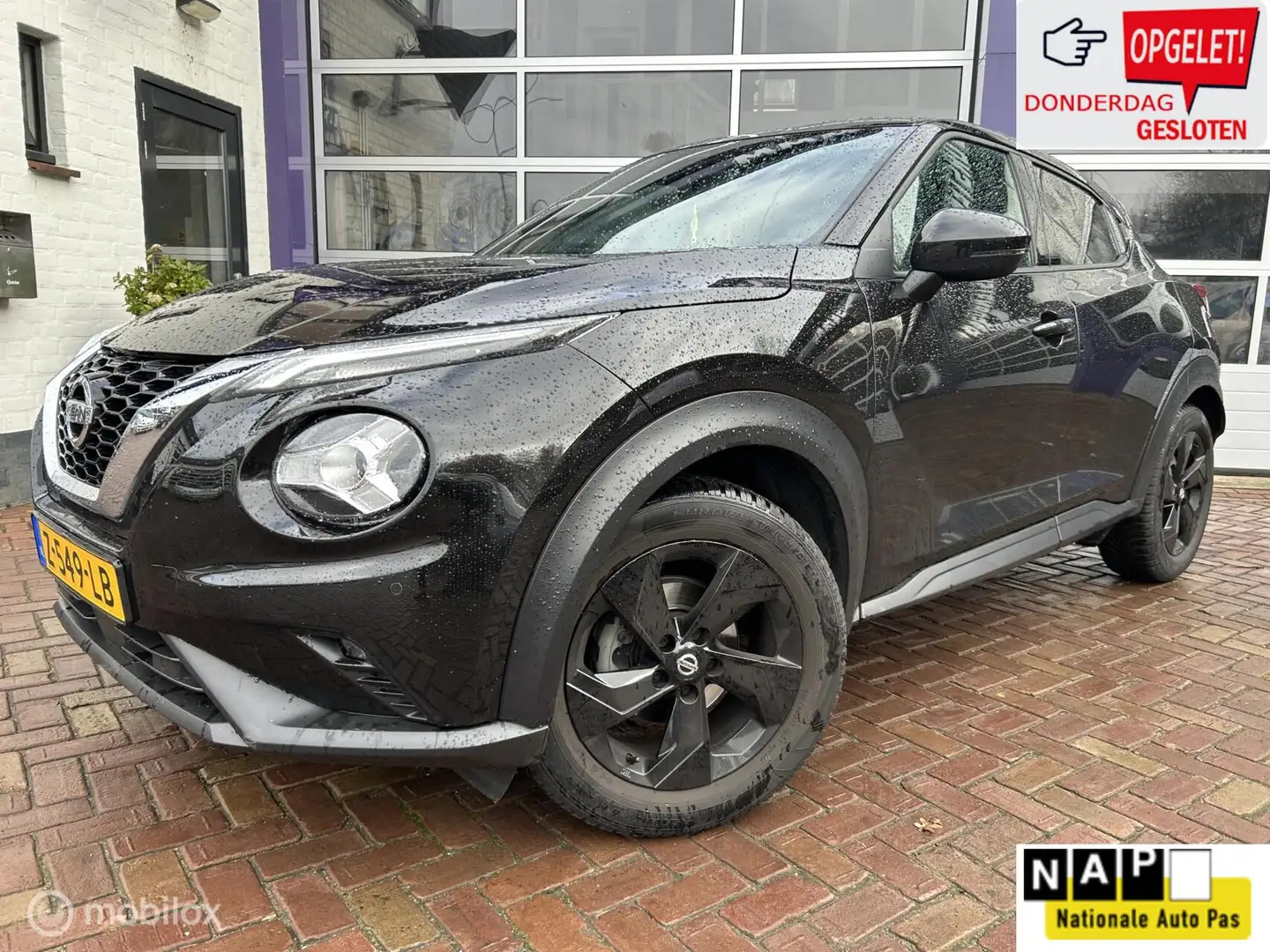 Nissan Juke 1.0 DIG-T Tekna * AUTOMAAT * TREKHAAK * NAVI * Schwarz - 1
