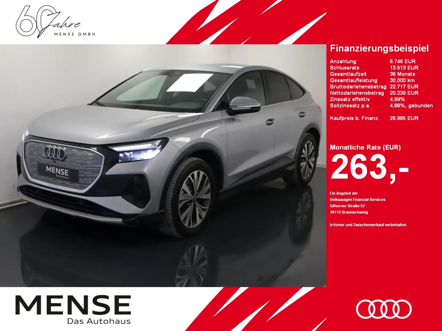 Audi Q4 e-tron Q4 Sportback e-tron 50 quattro S line |FLA|STH Срібний - 1