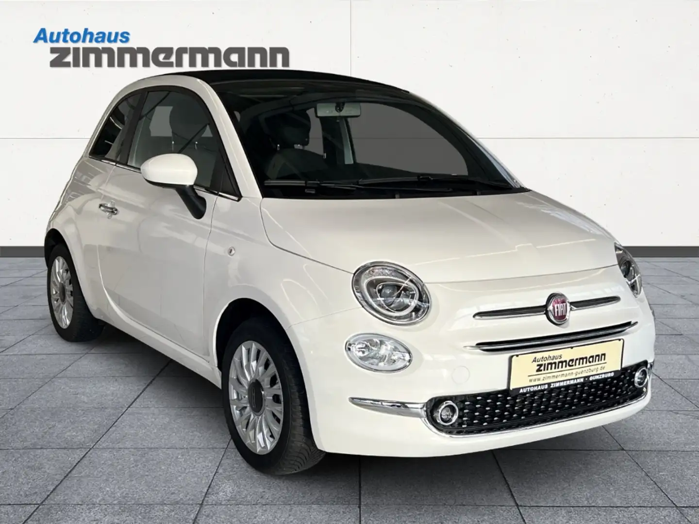 Fiat 500C 1.2 Hybrid Lounge CarPlay Android Auto Temp PDC Weiß - 2