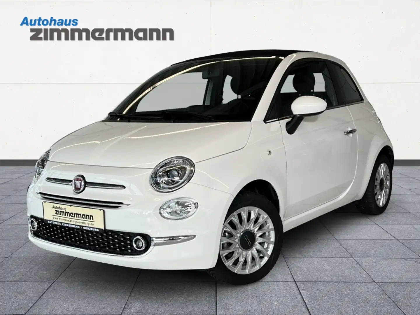Fiat 500C 1.2 Hybrid Lounge CarPlay Android Auto Temp PDC Weiß - 1