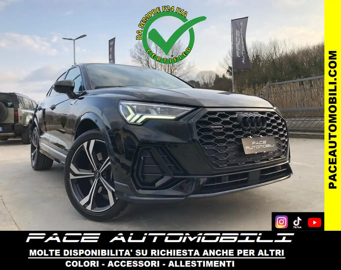 Audi Q3 SPB SPORTBACK S LINE S-LINE SLINE 20" ACC PDC LED Nero - 1
