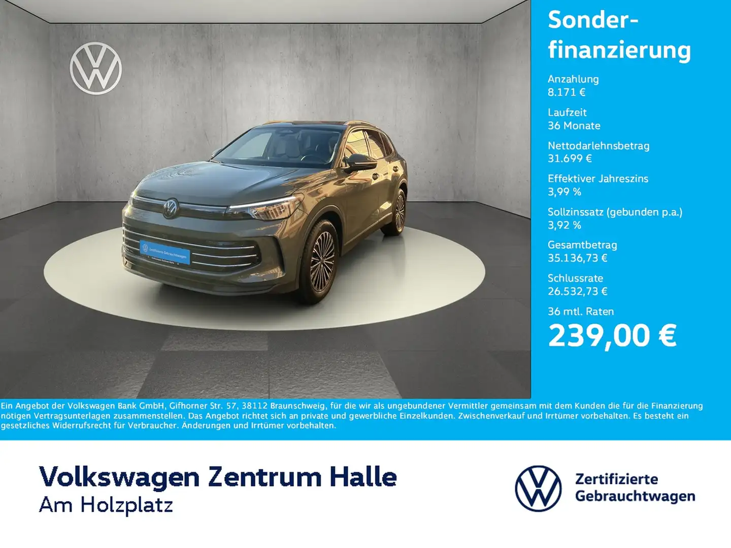 Volkswagen Tiguan 1,5 l eTSI OPF Elegance DSG Grün - 1