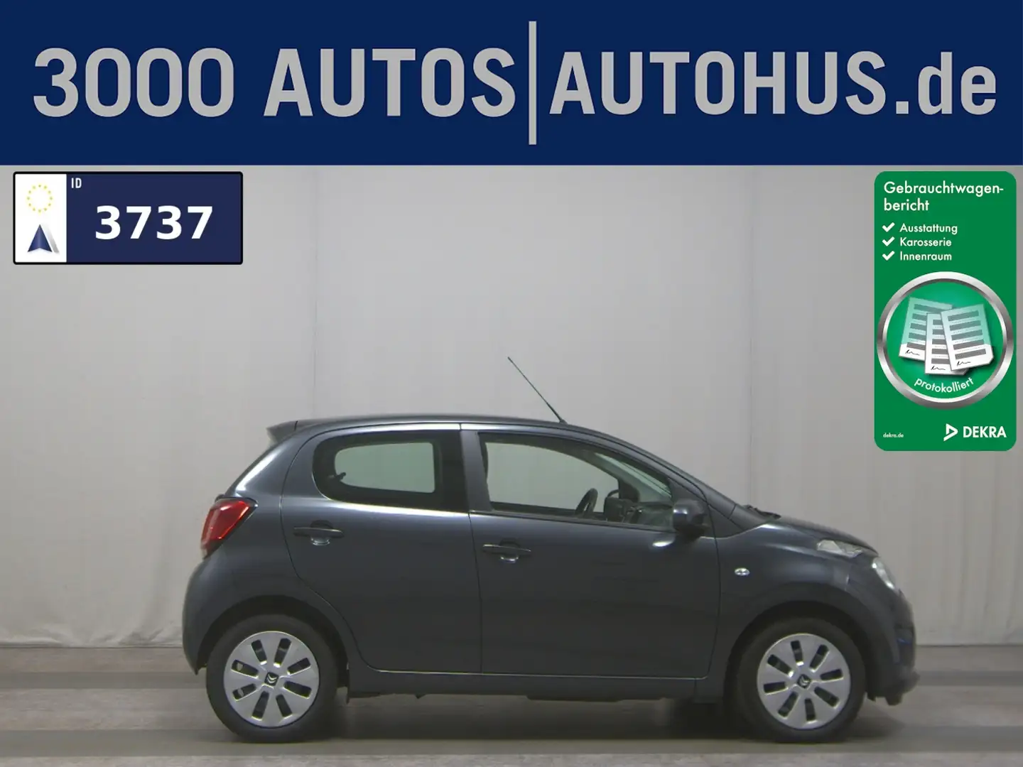 Citroen C1 1.0 VTi Feel Klima Rückfahrkamera DAB Grau - 1