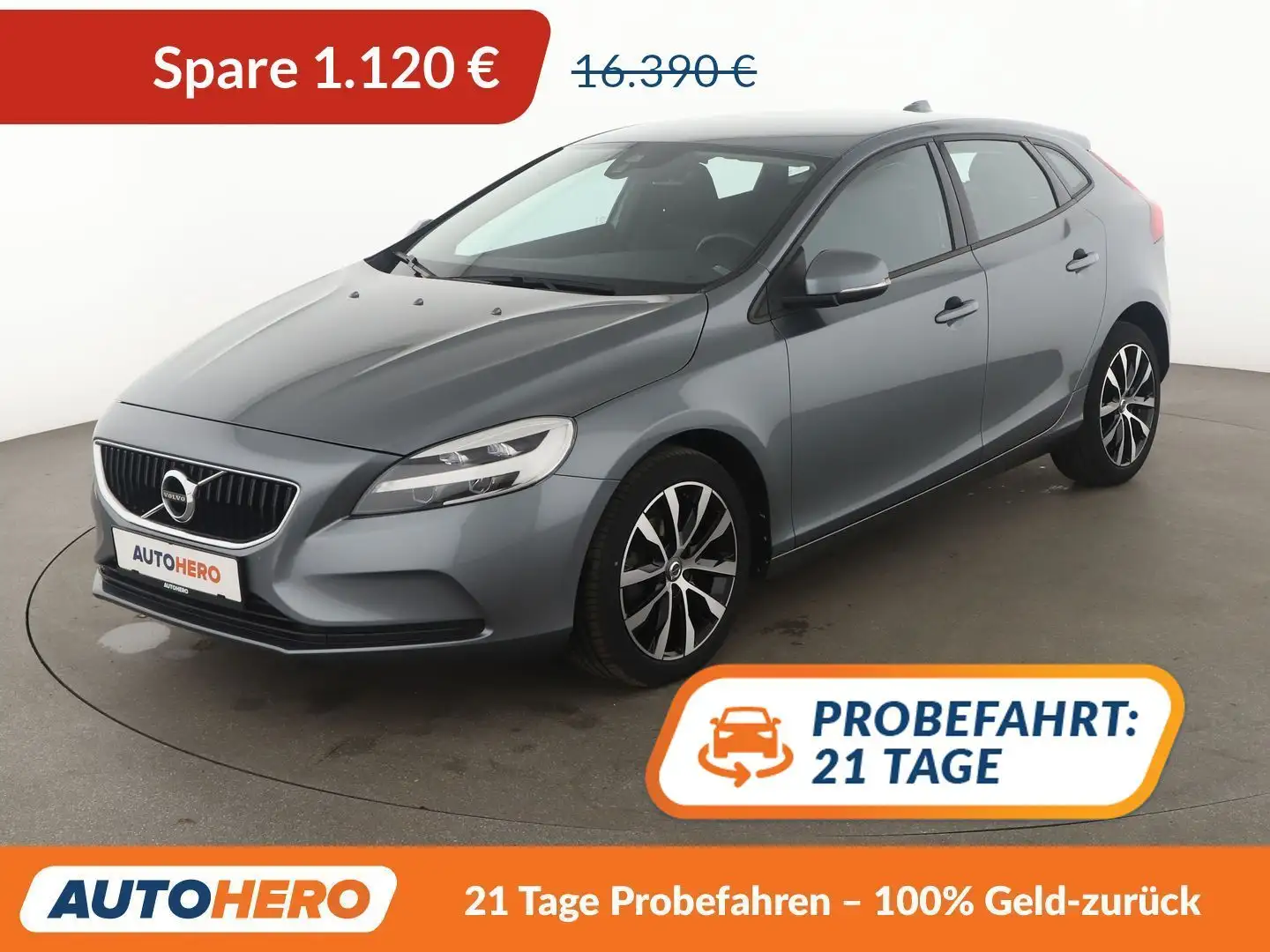 Volvo V40 2.0 D2 Momentum *TEMPO*LIM*SHZ*ALU* Grau - 1