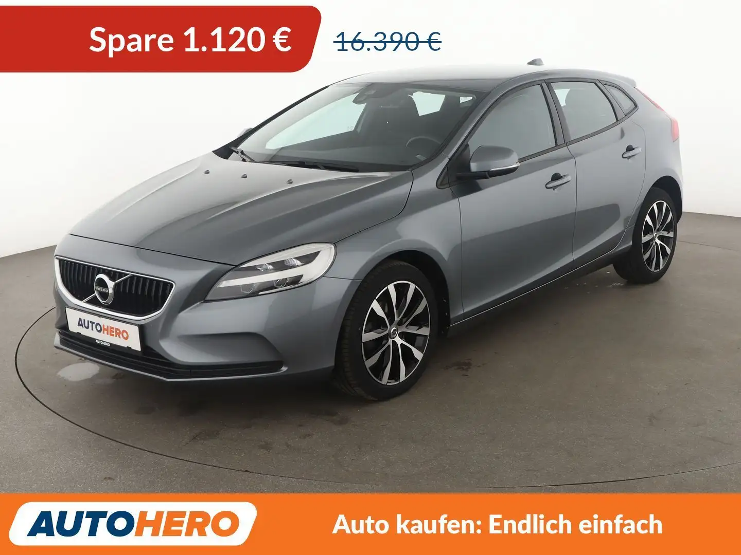 Volvo V40 2.0 D2 Momentum *TEMPO*LIM*SHZ*ALU* Grau - 1