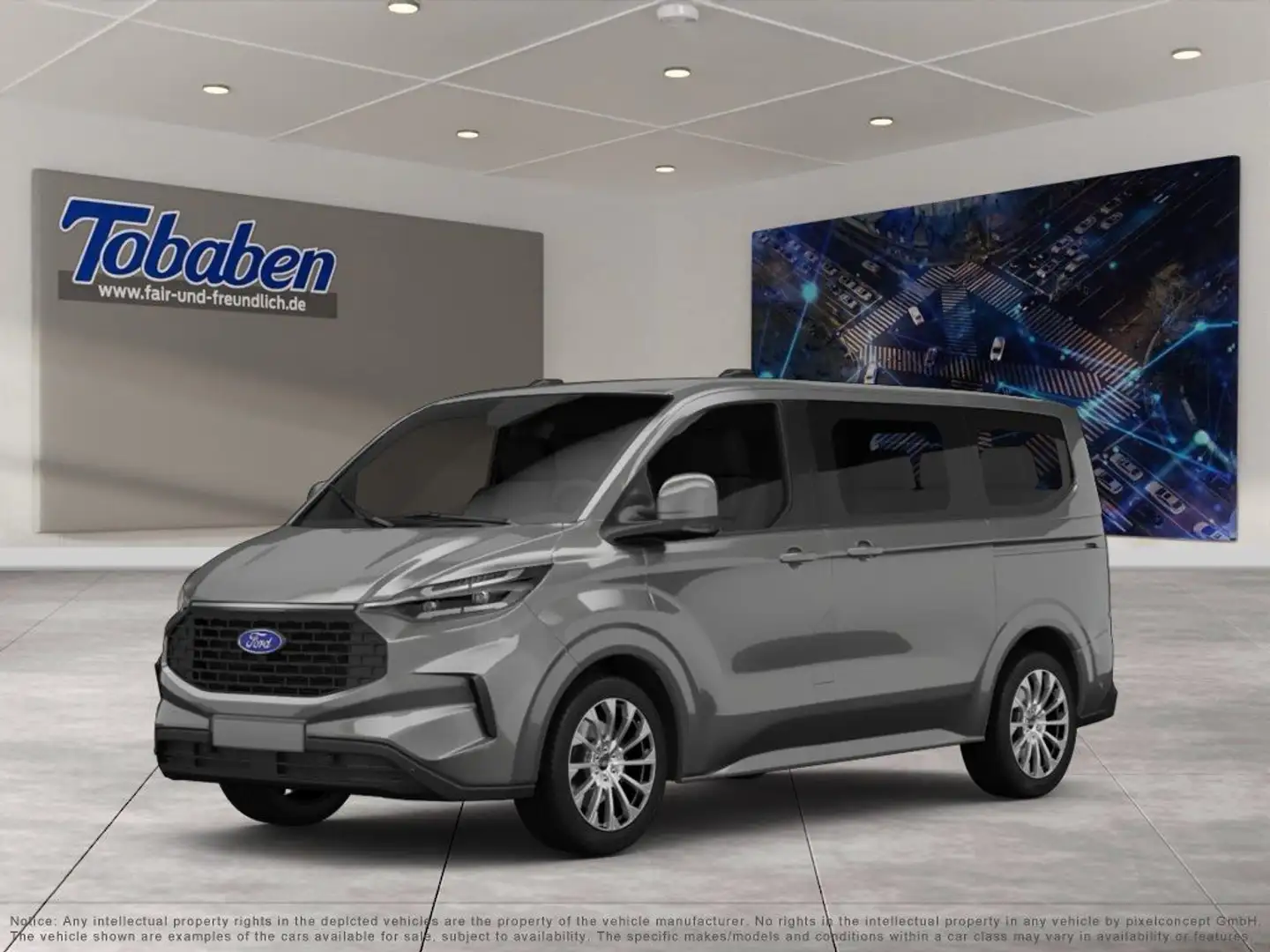 Ford Tourneo Custom 2.0 EcoBlue 320 L1 AHK+Kamera+8-S Gris - 1