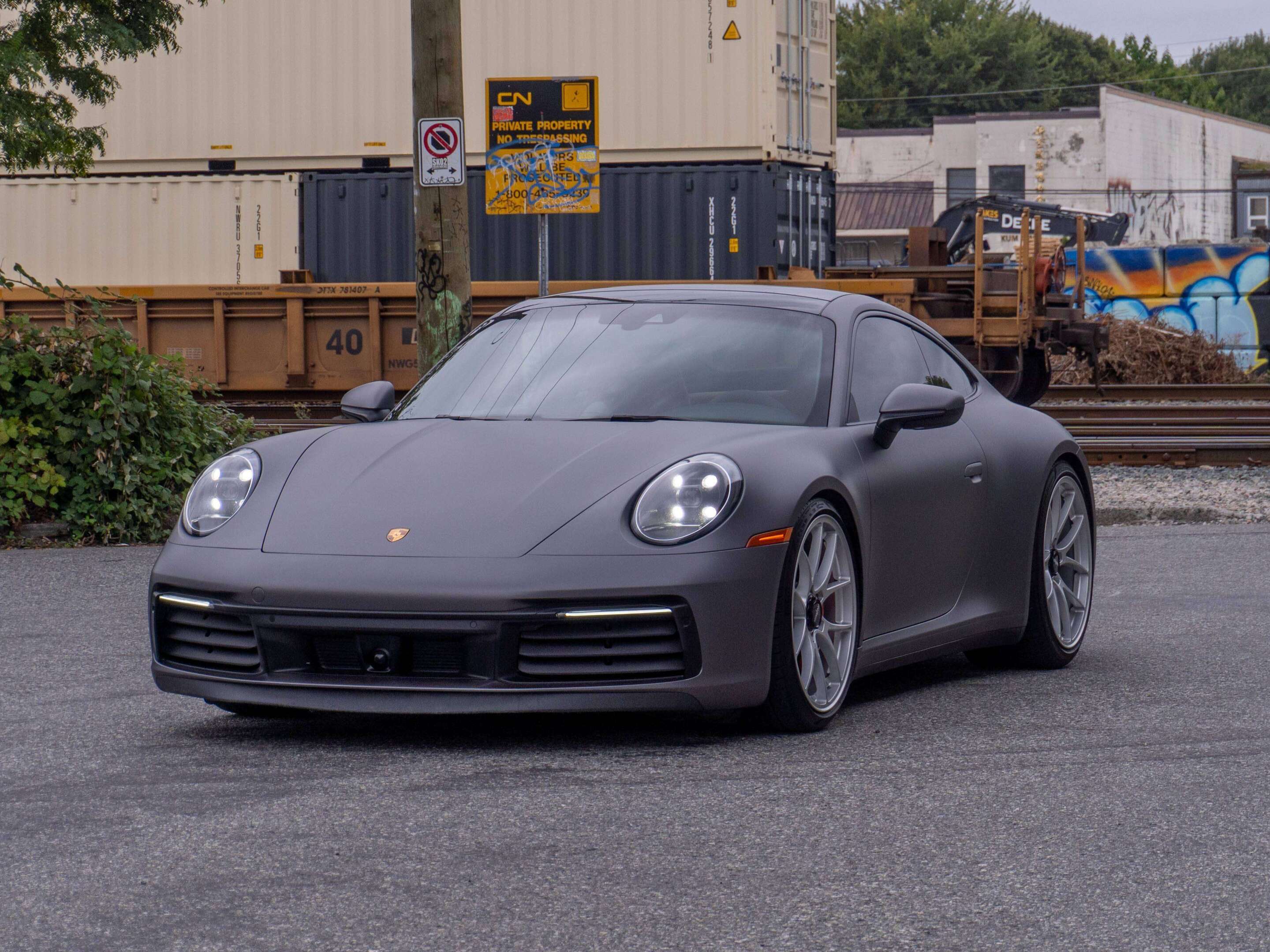 Gray 2020 Porsche 911 Coupe Rear-Wheel Drive 8-Speed Automatic