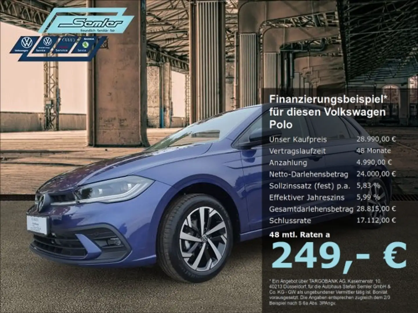 Volkswagen Polo MOVE LIFE 1.0l TSI DSG MATRIX NAVI PDC APP Violett - 1