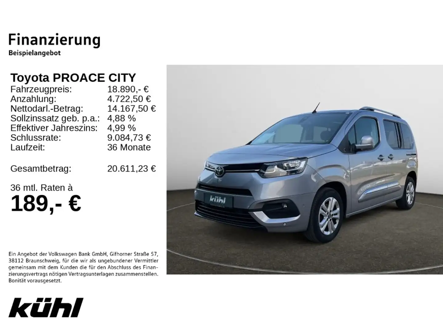 Toyota Proace City Proace City Verso 1.2 L1 Team Deutschland Pano,T Plateado - 2