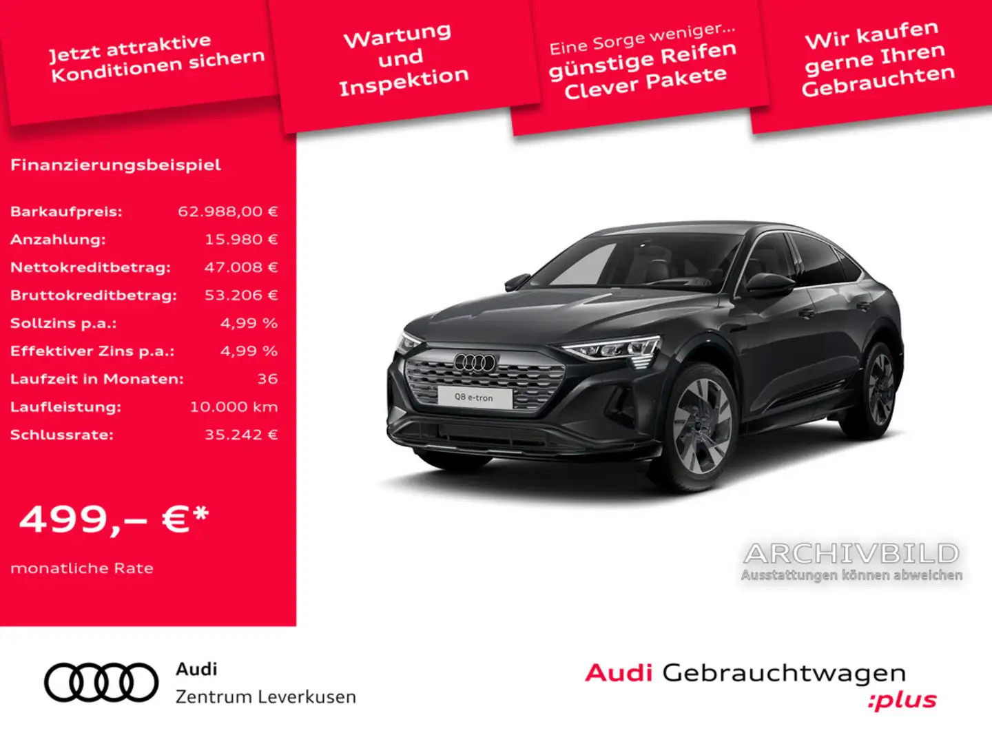 Audi Q8 Sportback advanced e-tron MATRIX LUFT AHK Grau - 1
