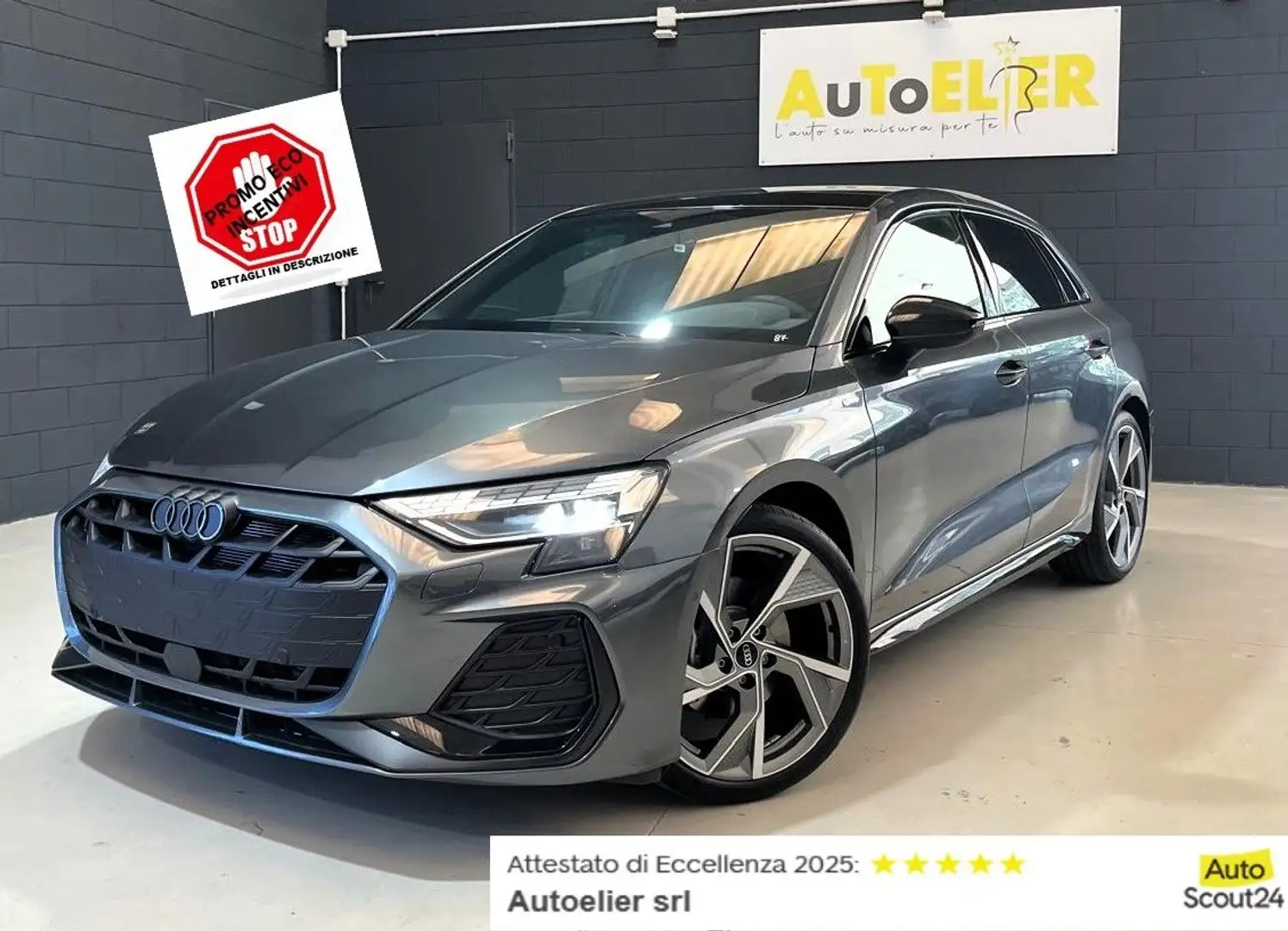 Audi A3 A3 Sportback 35 2.0 tdi Identity Black s-tronic Grigio - 1