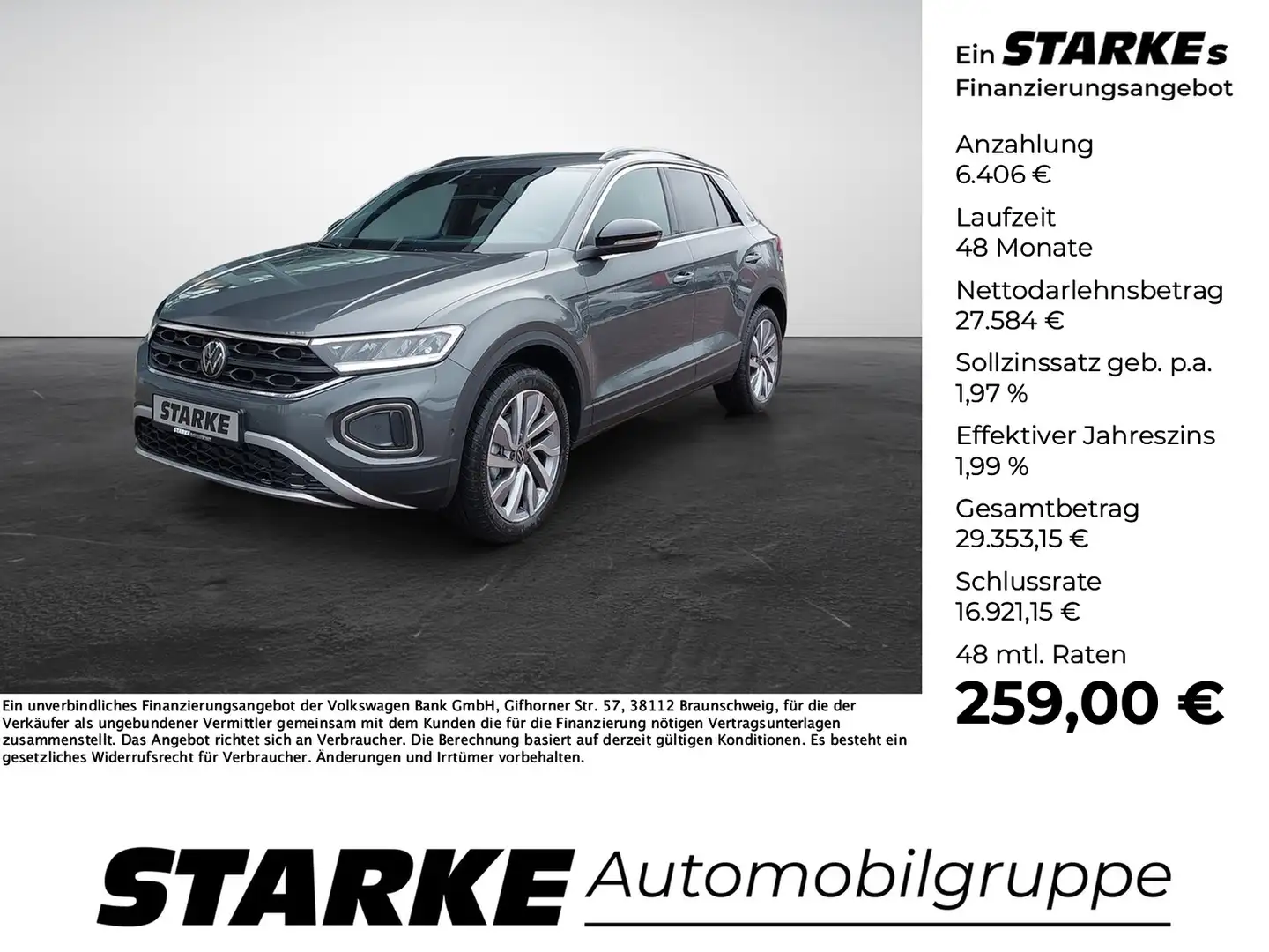 Volkswagen T-Roc 2.0 TDI Goal Grau - 1