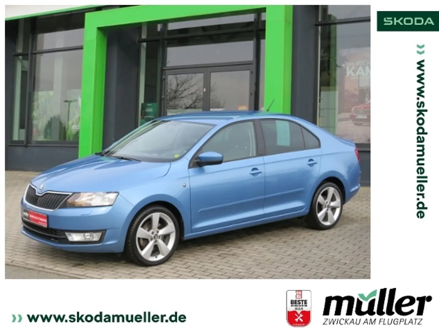 Skoda Rapid/Spaceback 1.2TSI 77 kW ELEGANCE KLIMA XENON Blau - 1