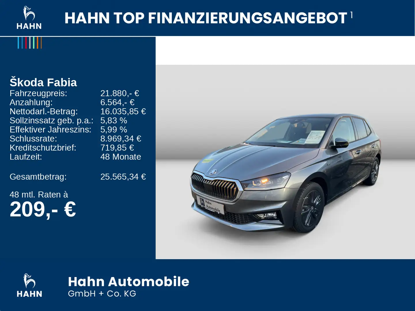 Skoda Fabia Drive 1,0 TSI 70 KW 5-Gang Infotainment Grau - 2