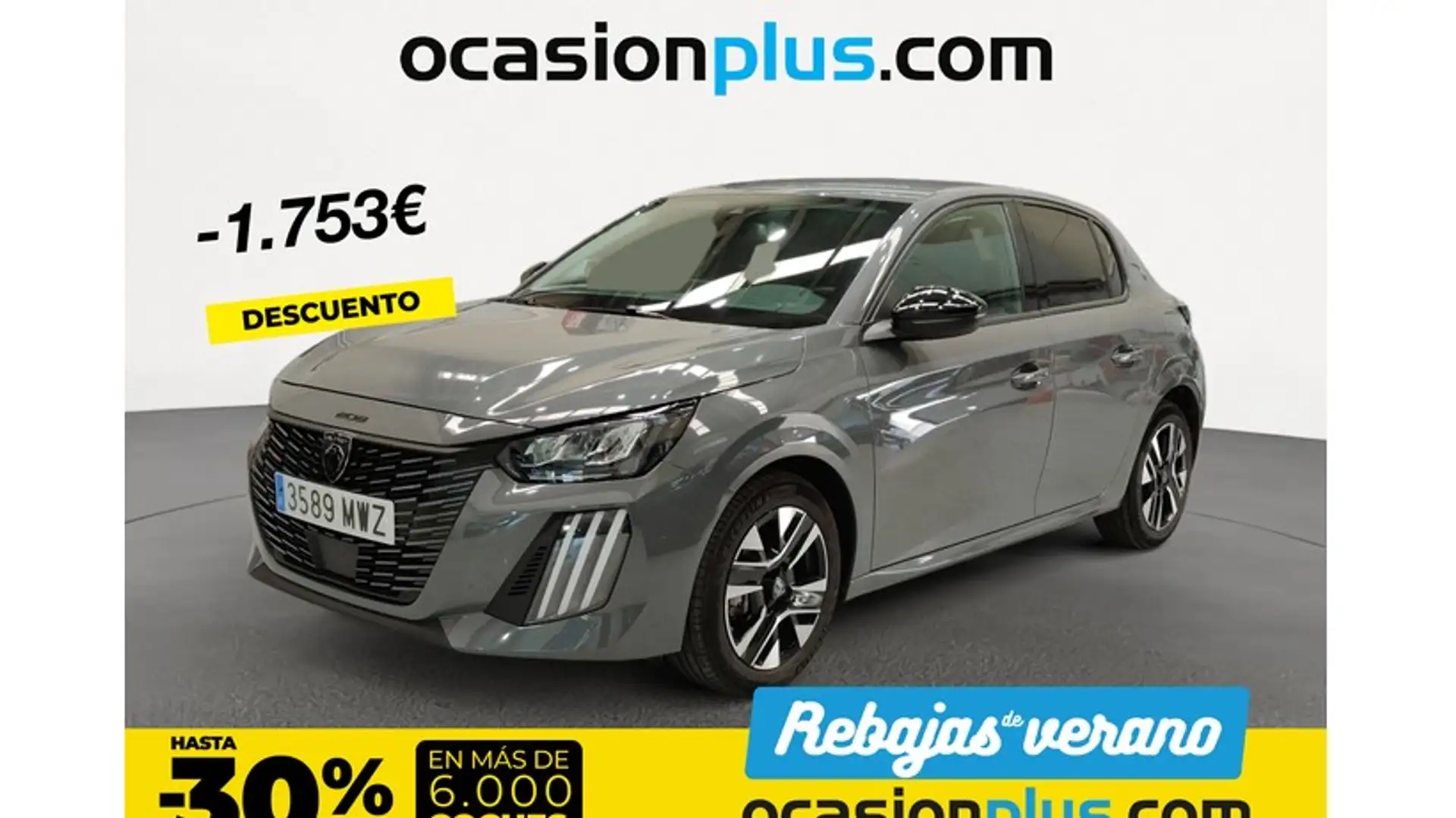 Peugeot 208 1.2 Puretech S&S Allure 100 Gris - 1