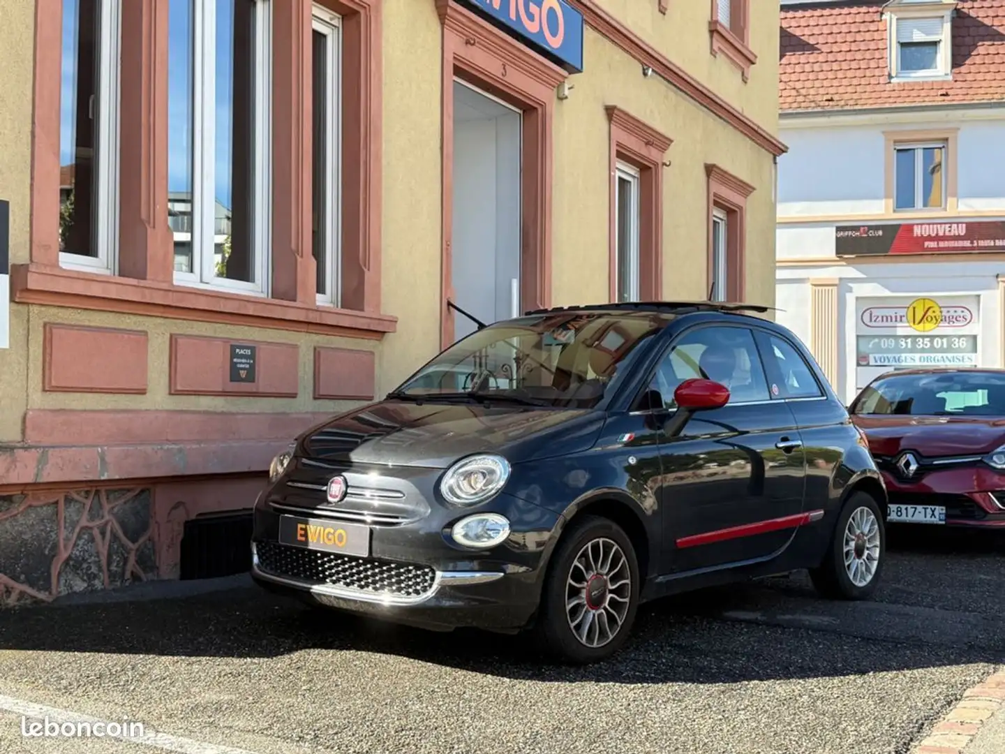 Fiat 500 1.2 70-rosso armore-toit ouvrant-radar de recul-garantie 6 mois Zwart - 1