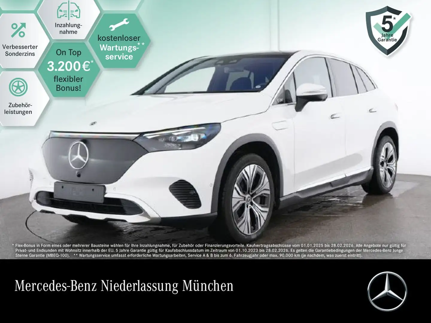 Mercedes-Benz EQE SUV EQE 350 4M AVANTG+PANO+360+AHK+BURMESTER+SITZKLIMA Weiß - 1