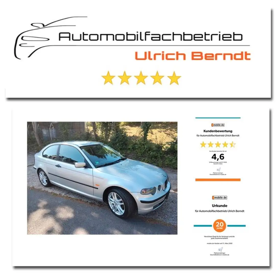 BMW 316 ti Facelift/MOPF - Scheckheft/Insp. neu Argent - 1