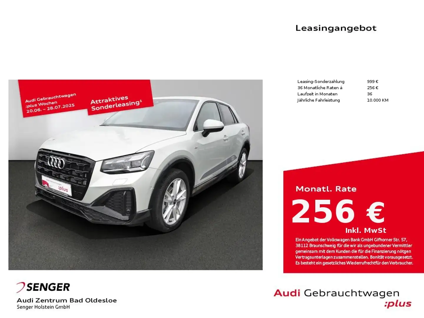 Audi Q2 35 TFSI S line Matrix LED AHK Kamera Silber - 1