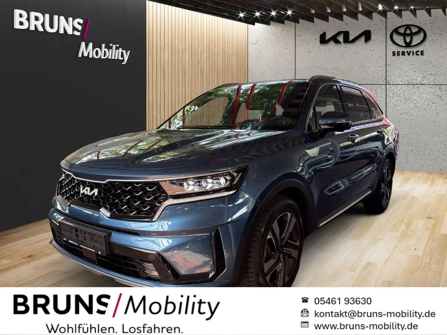Kia Sorento 1.6 PHEV Platinum Nappa Glasdach Blau - 1
