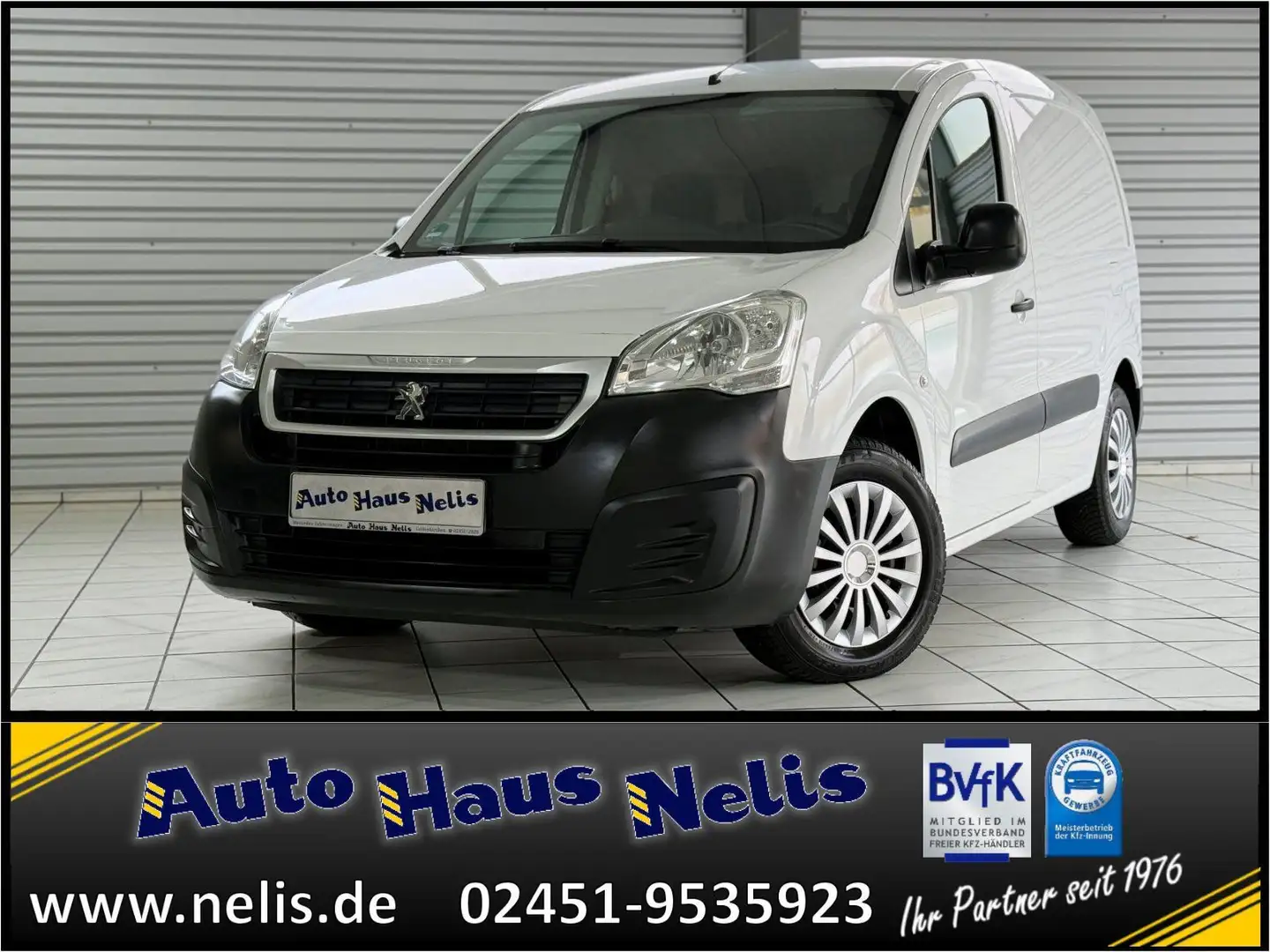 Peugeot Partner 1,6 BlueHDi 100 L1 Premium PDC Klima Tem Weiß - 1