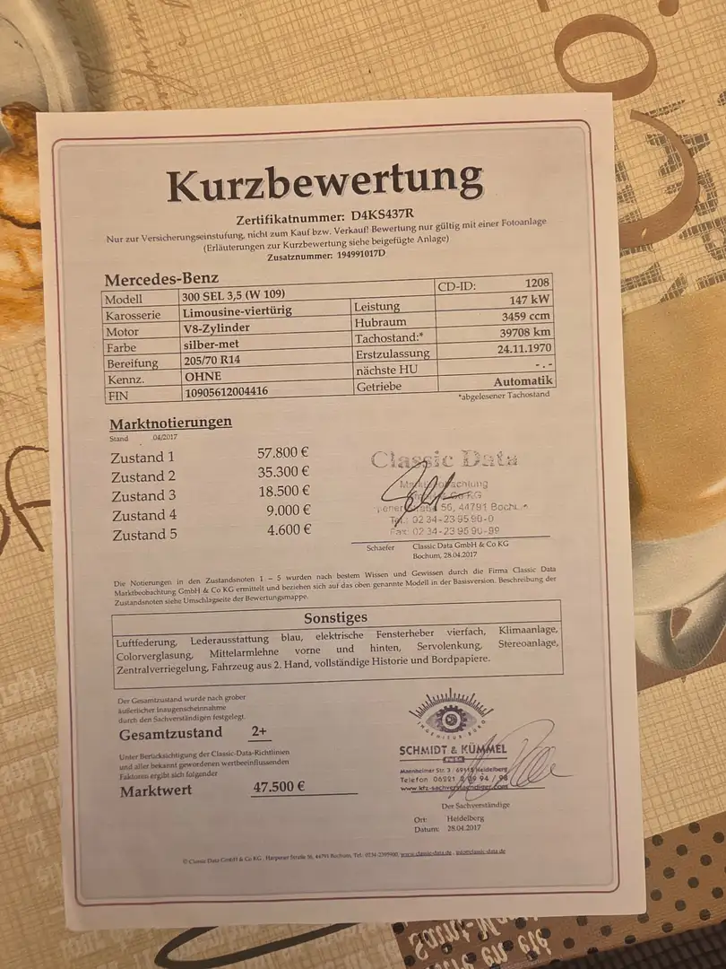 Mercedes-Benz SEL 300 3,5 W109 SOFORT FAHRBEREIT u. H Kenzeichen Срібний - 2