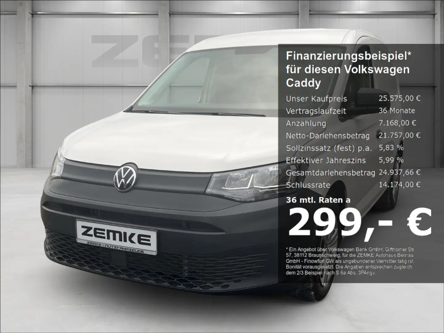 Volkswagen Caddy Kasten Cargo 2.0 TDI AHK DAB SHZ Spurhalteas Wit - 1