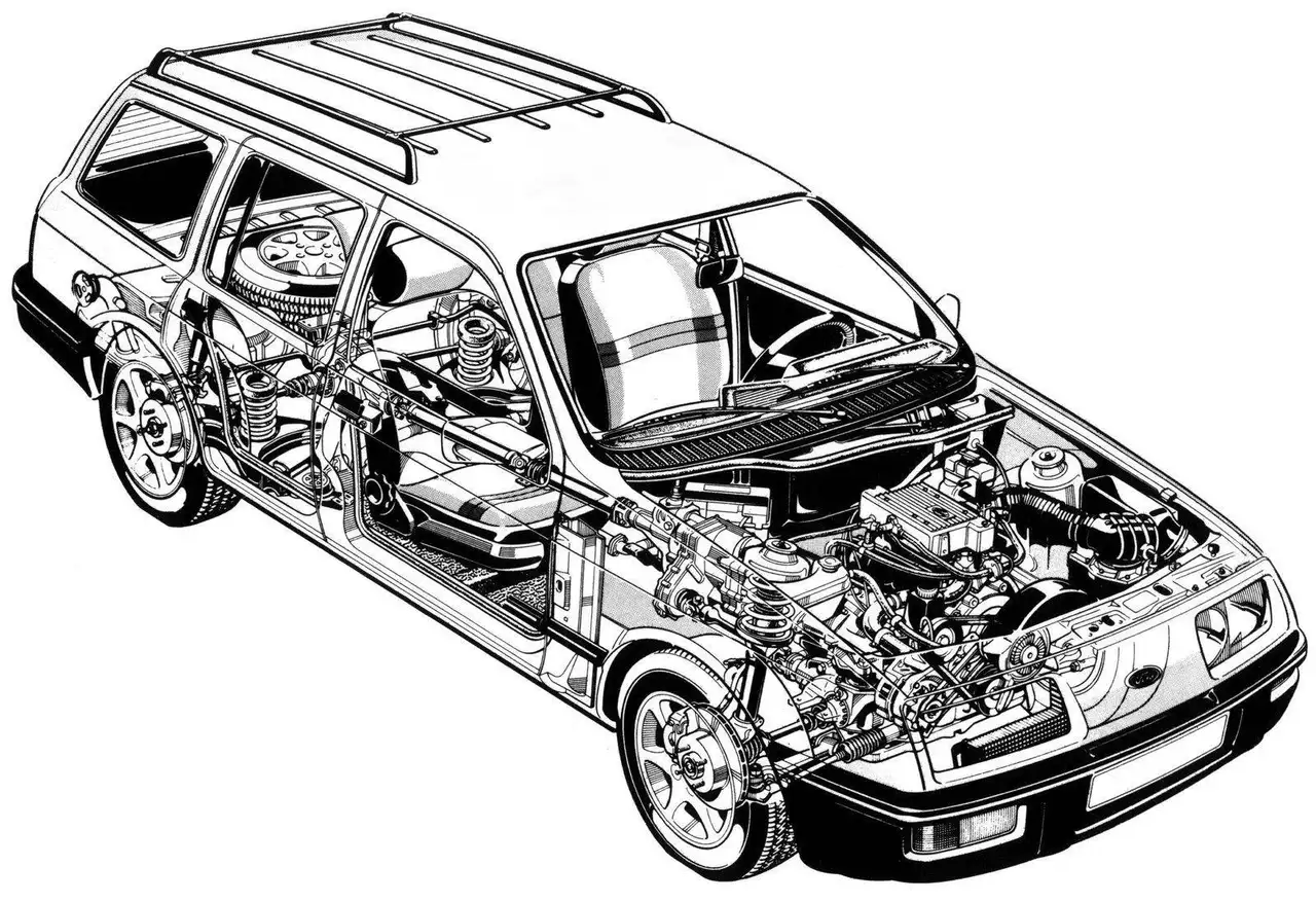 Ford Sierra Ghia 4x4 Turnier - 2,8i V6 - Klimaanlage, foto 12
