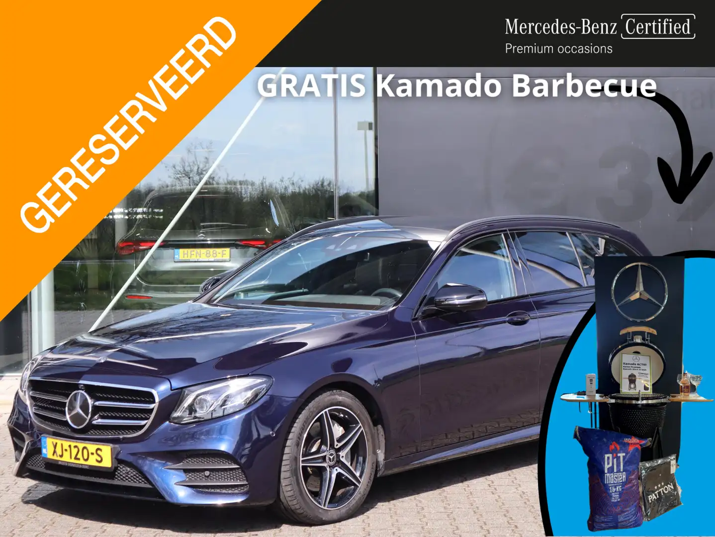 Mercedes-Benz E 200 Estate Business Solution AMG | Panoramadak | 360° Bleu - 1