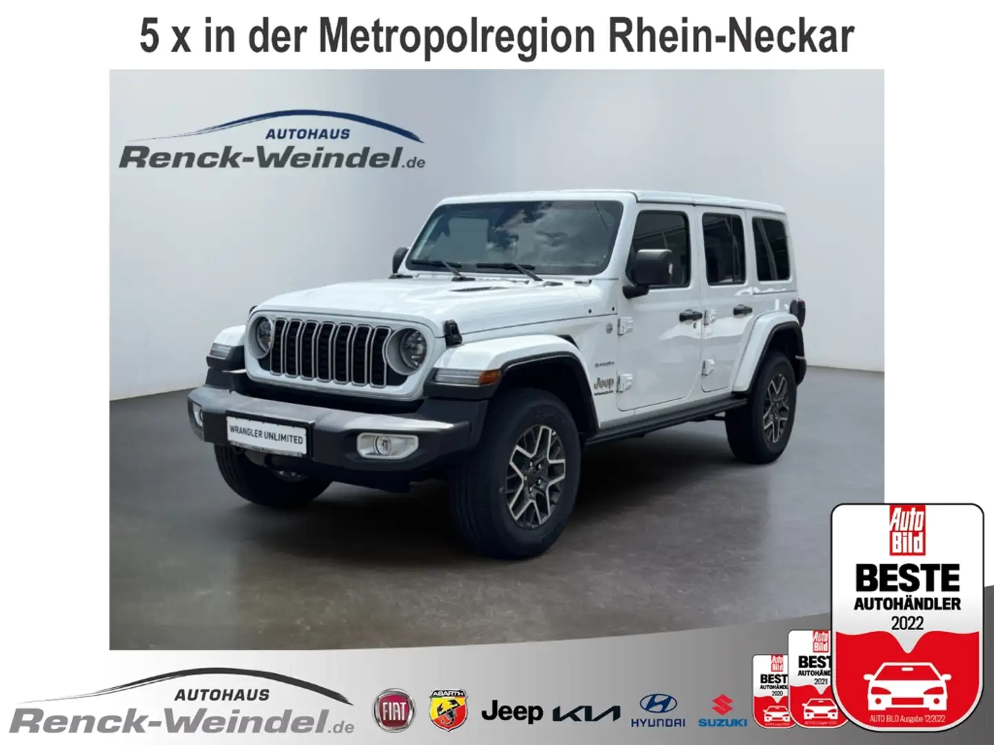 Jeep Wrangler Unlimited Sahara 2.0 T-GDI Hardtop Navi Soundsyste Weiß - 1