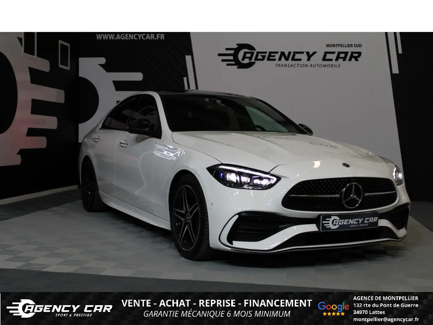 Mercedes-Benz C 200 C 200 d - BVA 9G-Tronic BERLINE - BM206 AMG Line - BVA Blanc - 1