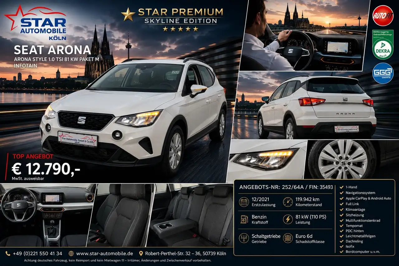 SEAT Arona Style 1.0 TSI 81 KW Paket M Infotain Winter, миниатюра 2