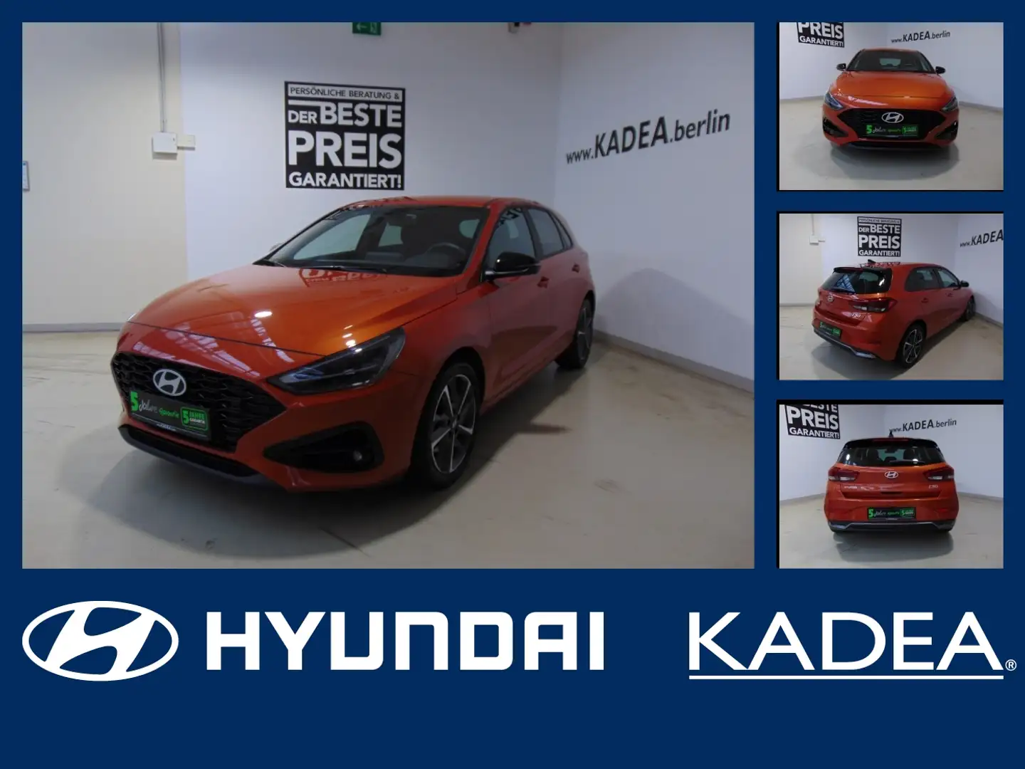 Hyundai i30 1.0 Navi,Lenk+Sitzhzg,Kamera,LED,PDC,Spurass. Orange - 1