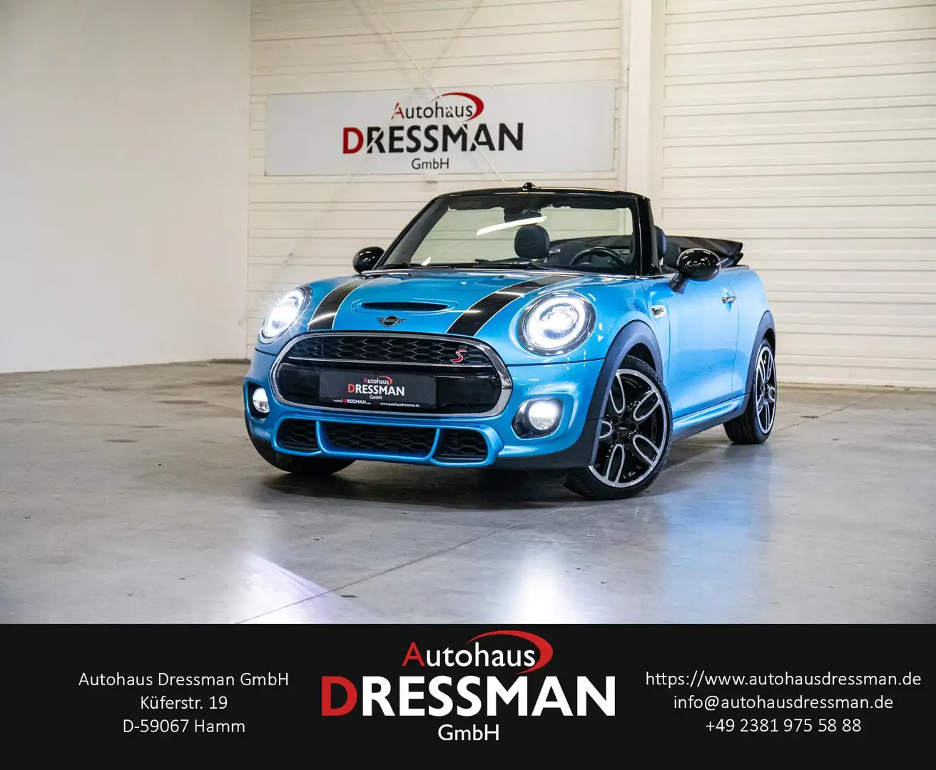 MINI Cooper S Cabrio Aut. JCW AERO LED NAVI HARMAN-K. Bleu - 2