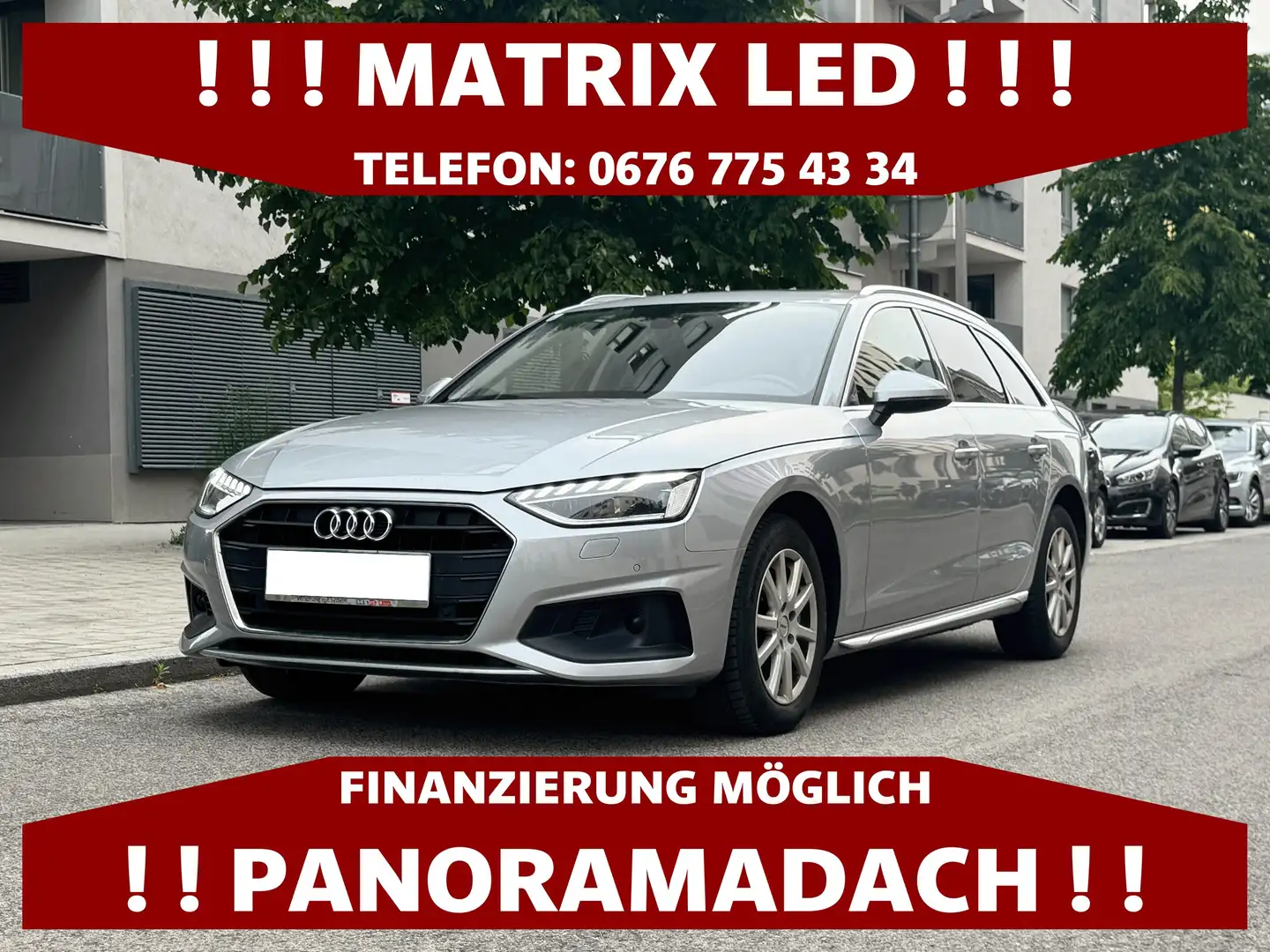 Audi A4 Avant 35 TDI S-tronic | MATRIX LED | PANORAMADACH Argent - 1