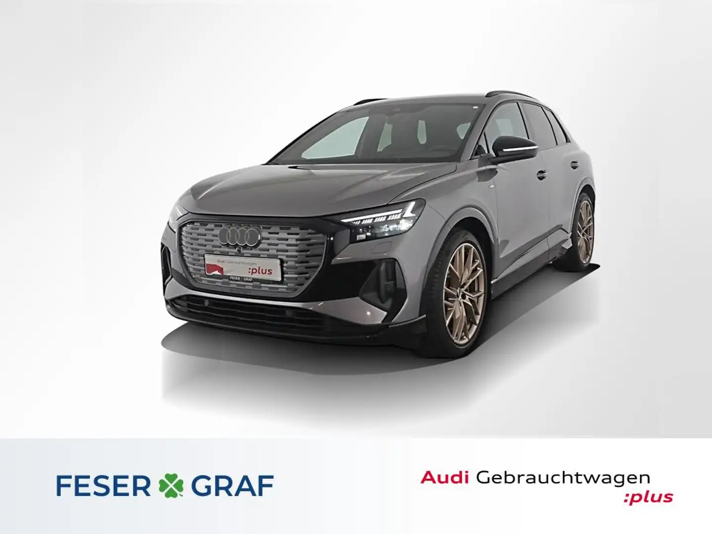 Audi Q4 e-tron 40 S line Virt. Cockpit/Anhängevorr./Matrix-LED Rü Grau - 1
