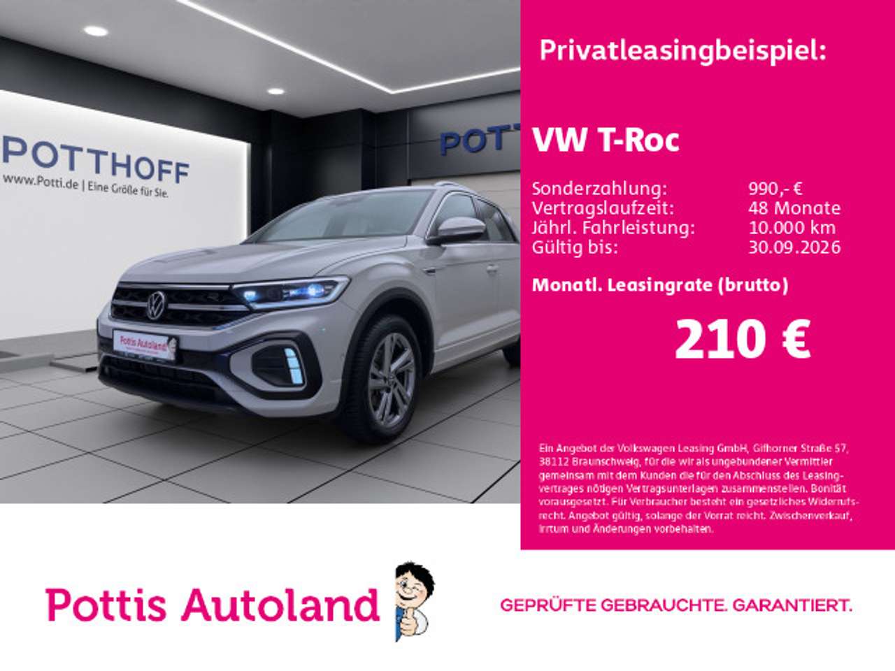 Volkswagen T-Roc 2024 — 1.0 TSI R-LINE PARKASSIST APPCON GANZJAHR