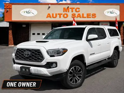 White 2021 Toyota Tacoma Pickup Truck Four-Wheel Drive Automatic
